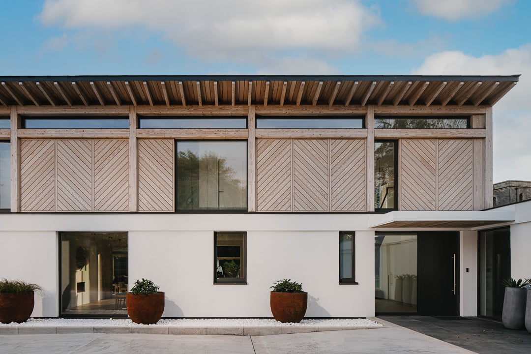 Abbey court architecture project - front view of house