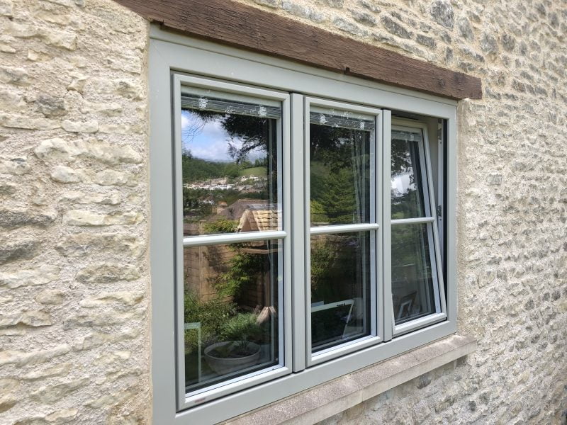 Internorm windows on stone cottage